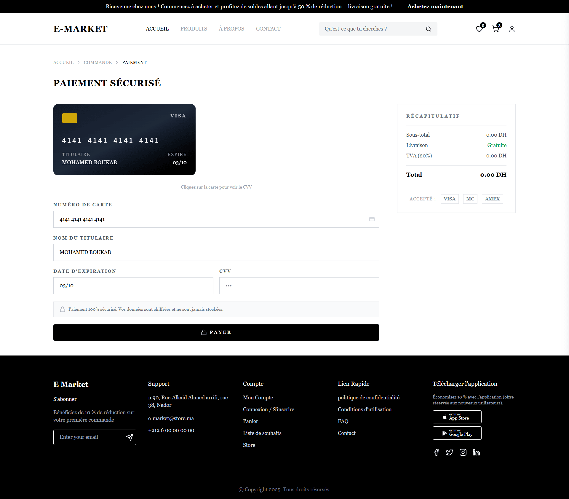 E-Market — Paiement