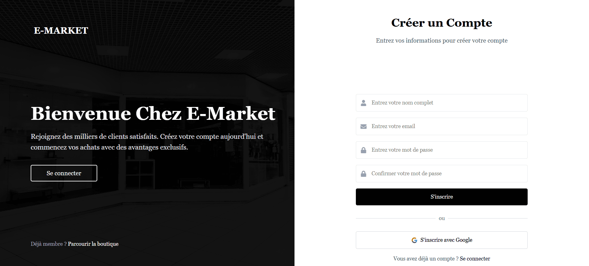 E-Market — Register