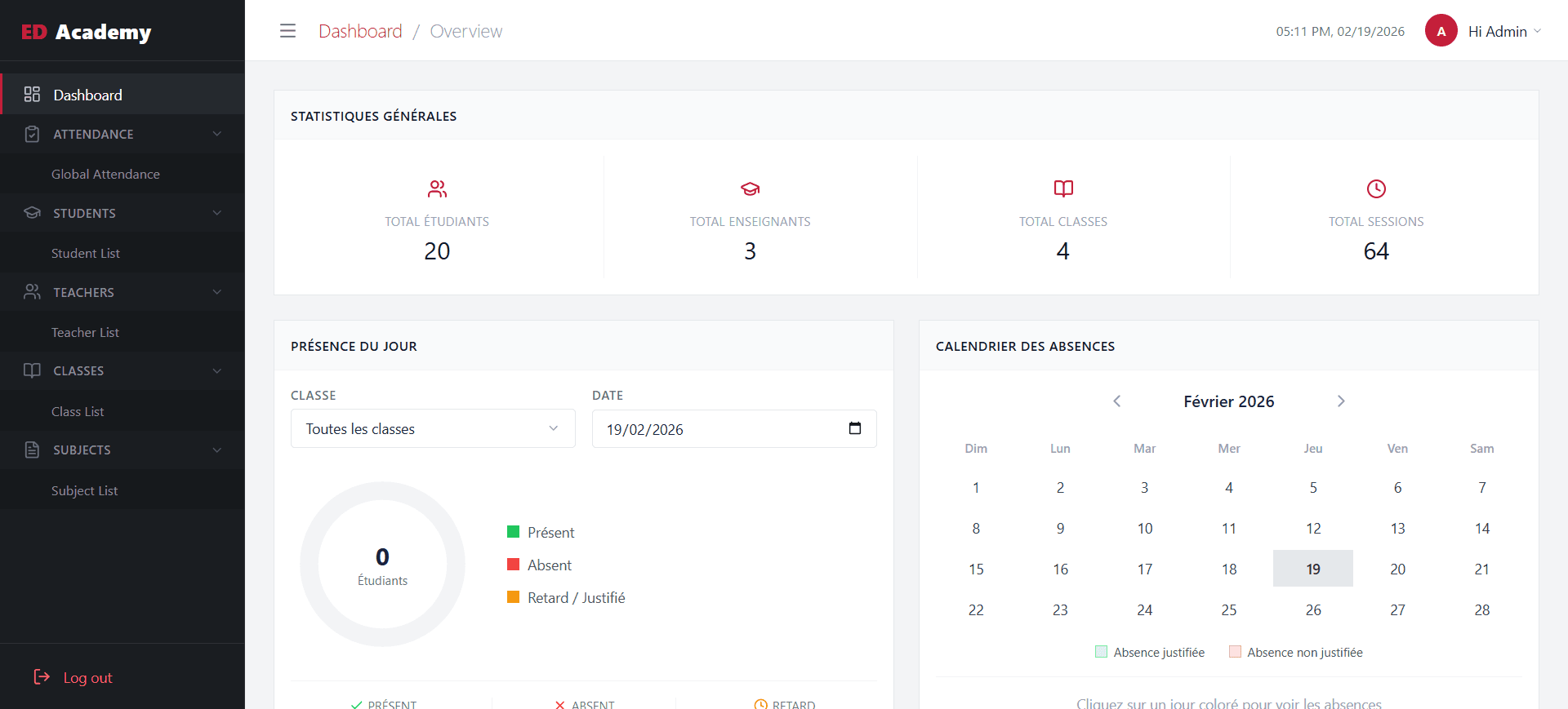 ED-Academy product interface