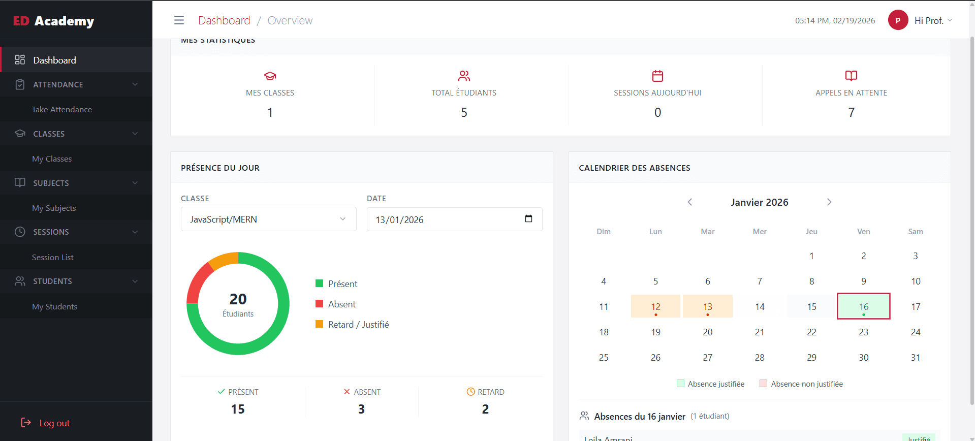 ED-Academy — Teacher Dashboard 1