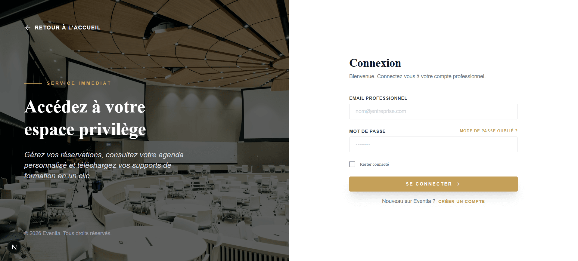 Eventia — Login