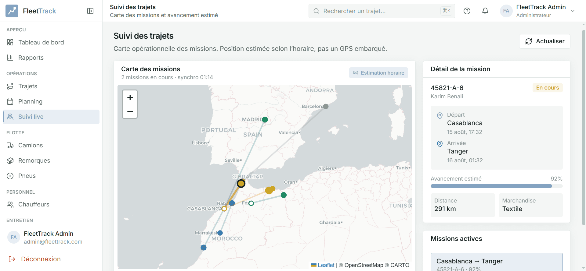 FleetTrack map follow-up