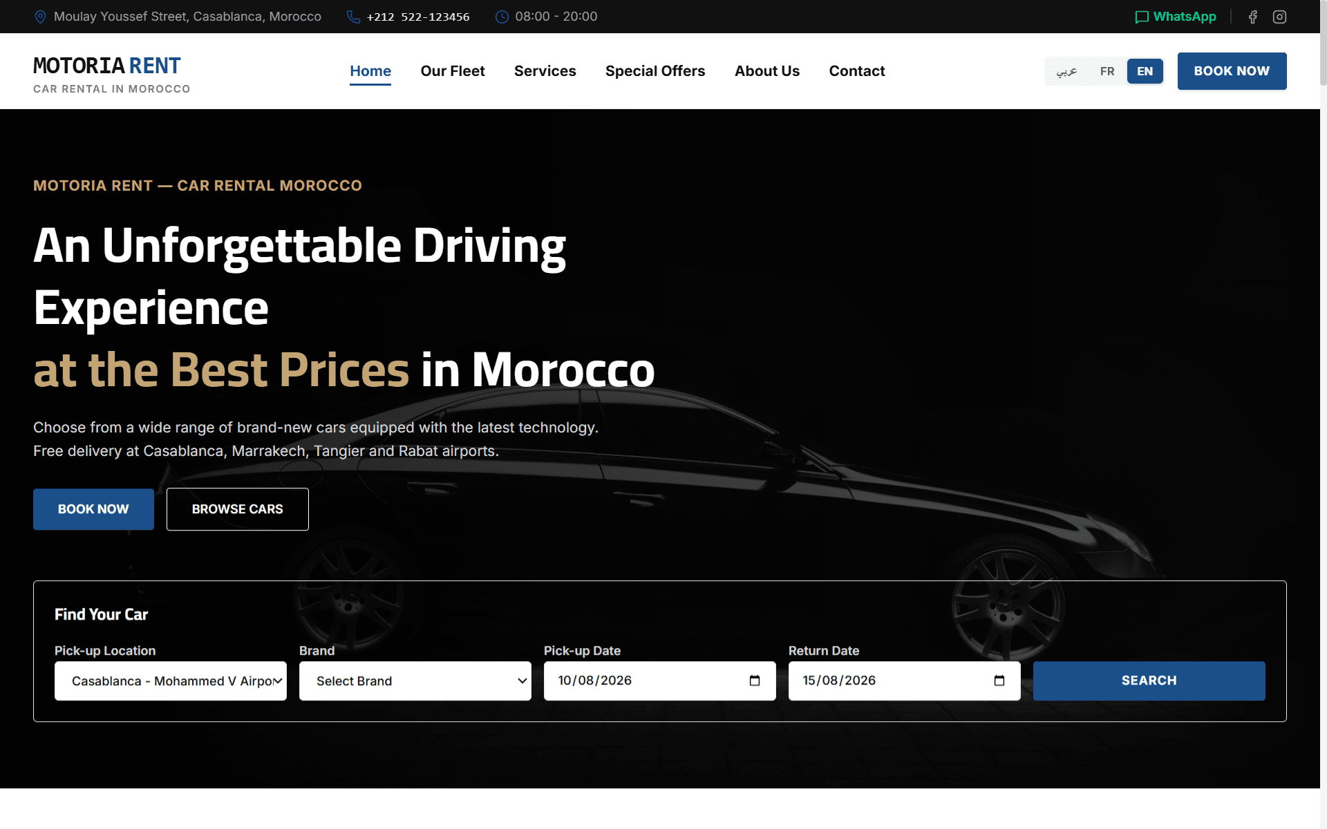 Motoria Rent — Car rental in Morocco
