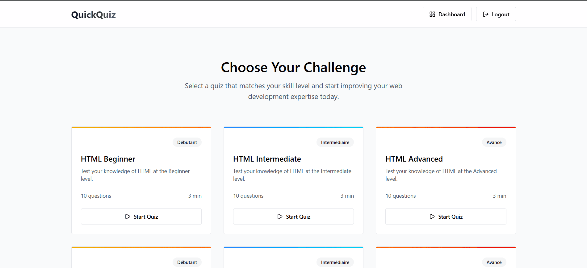 QuickQuiz — Choose Quiz