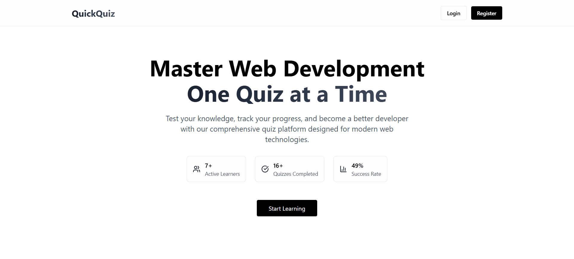 QuickQuiz product interface