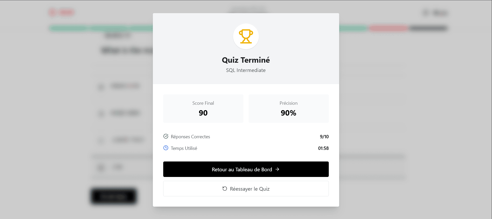 QuickQuiz — Result
