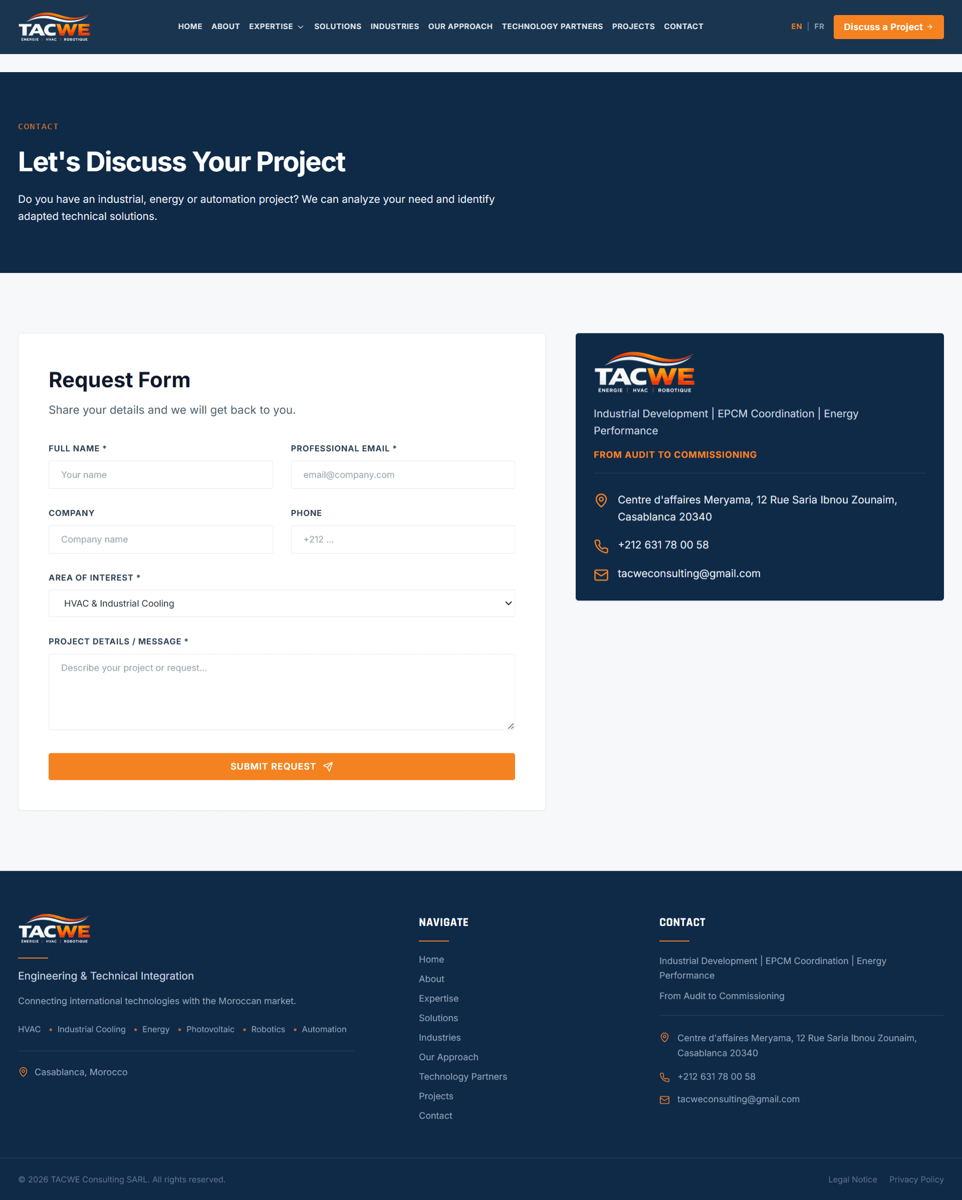 TACWE Consulting — Contact