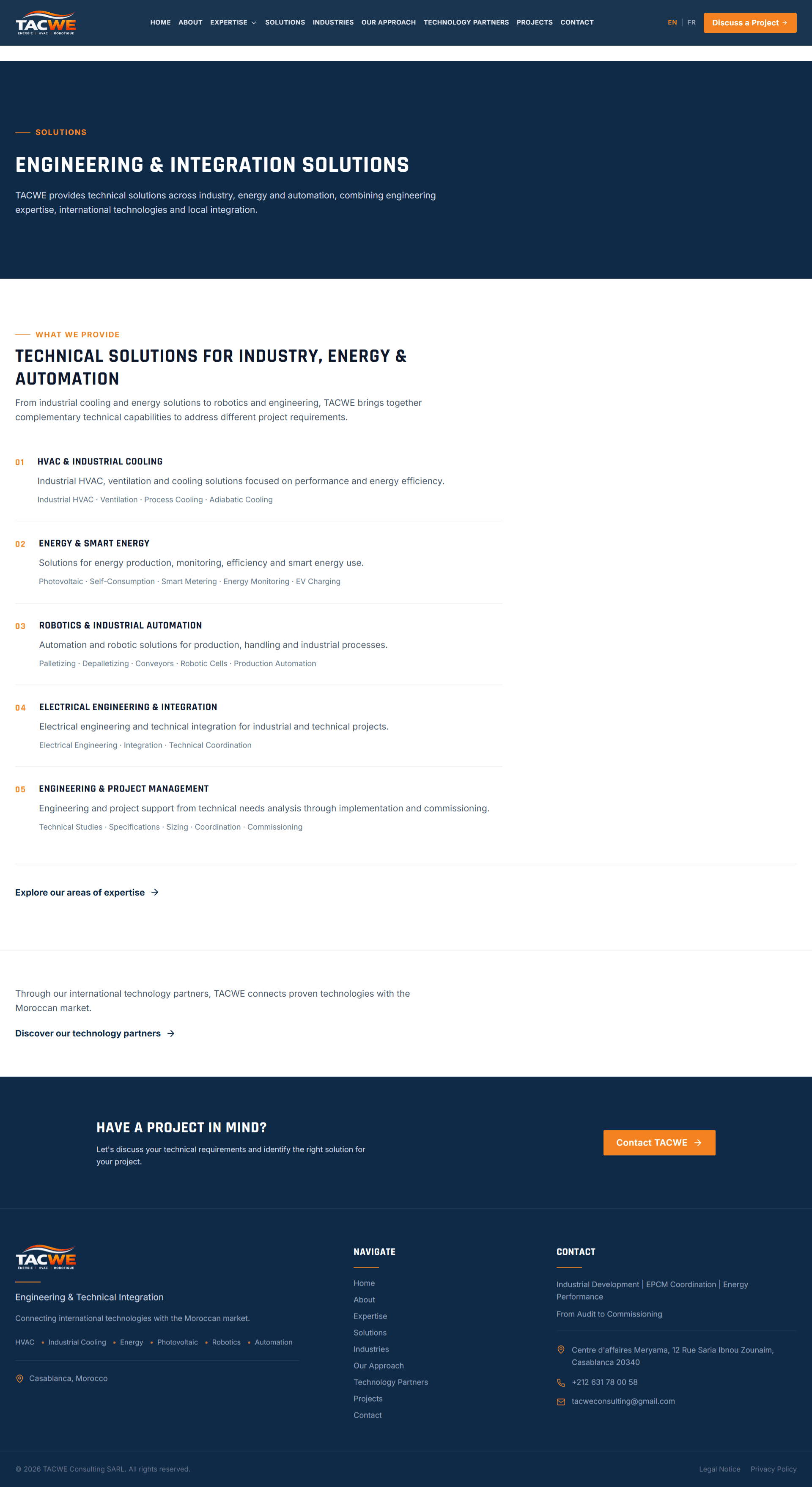 TACWE Consulting — Solutions