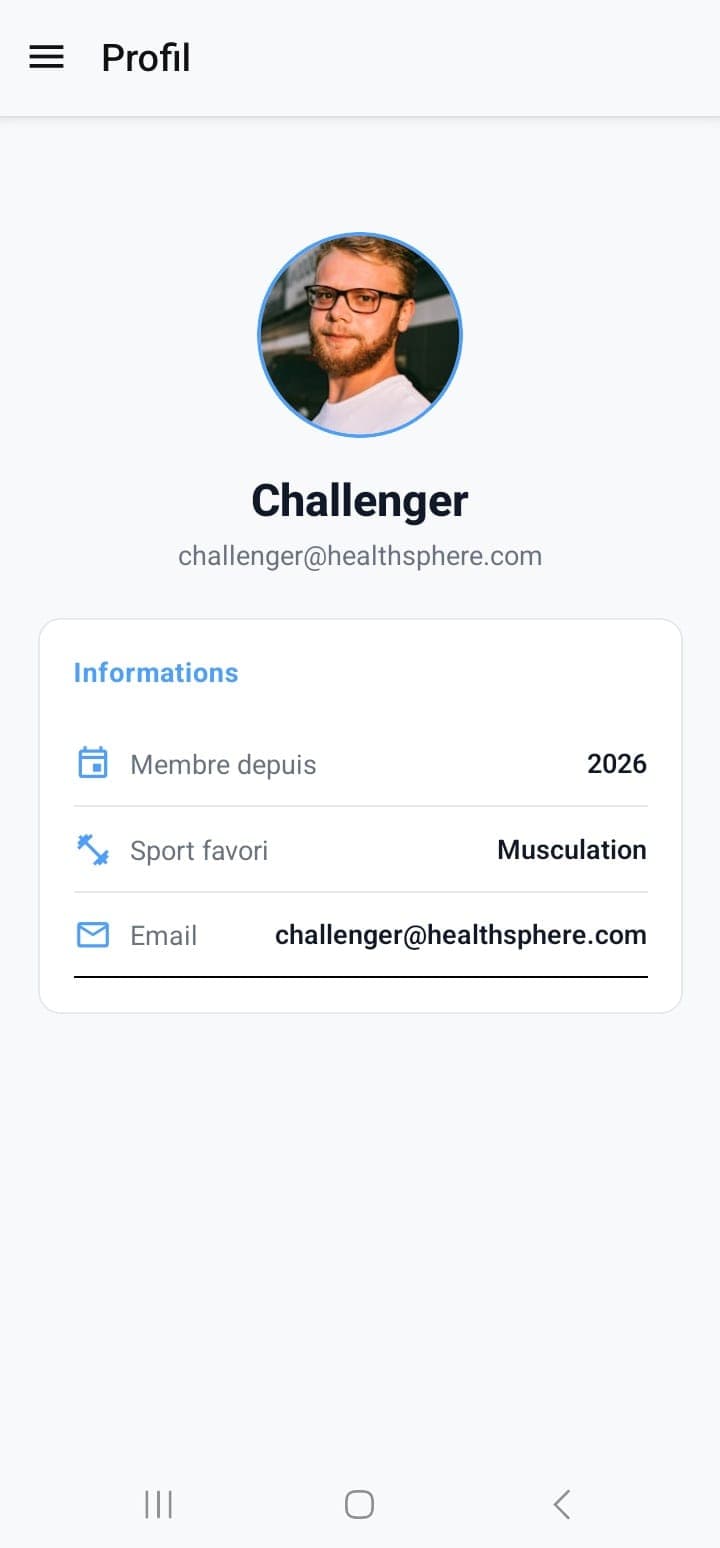 HealthSphere workout detail
